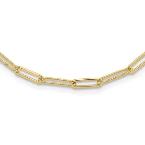 Ben Garelick High Polished & Textured Paperclip Necklace