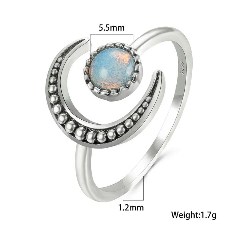 Boho Moonstone Vintage Ring