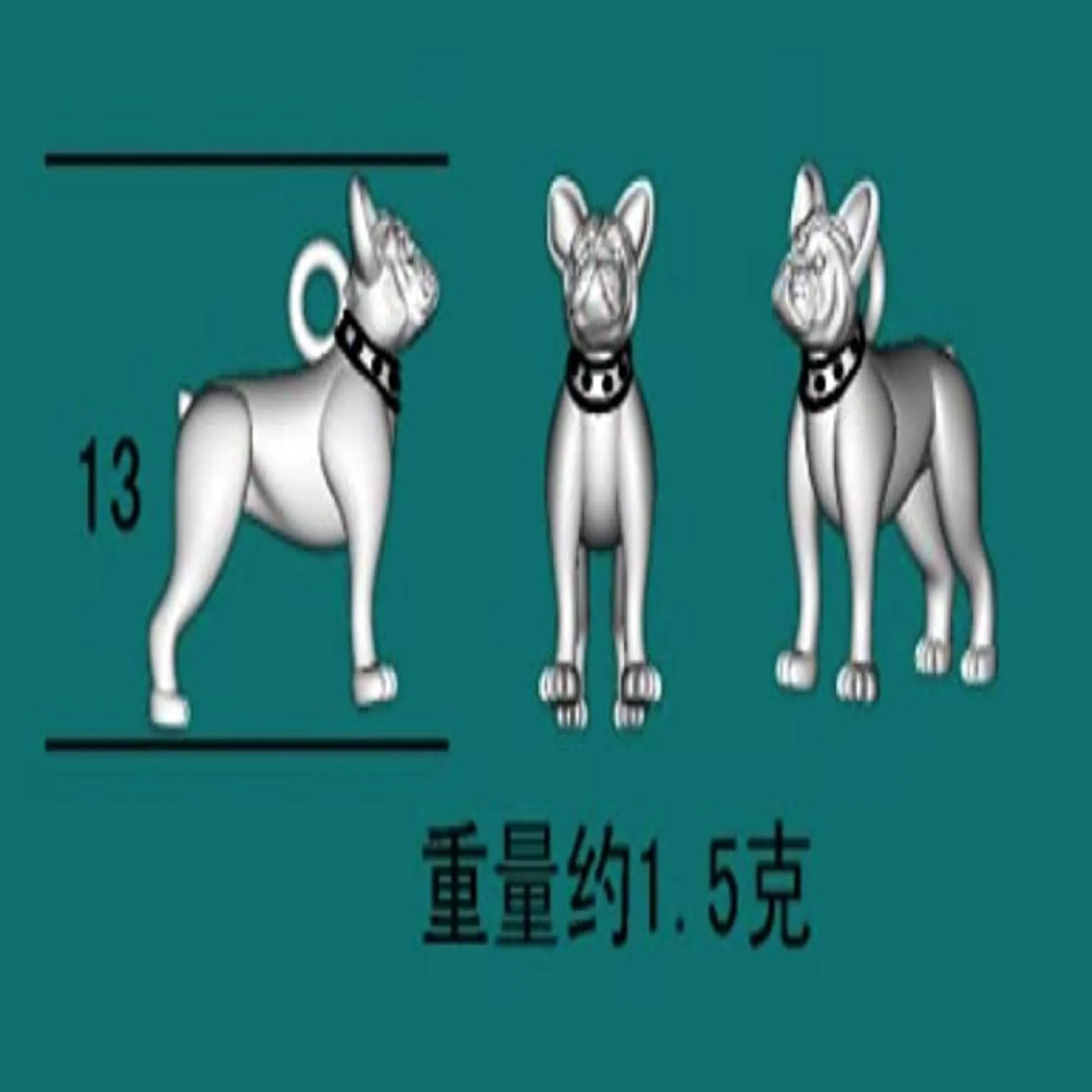 Boston Terrier Dog Breed Dangle Pendant Charm