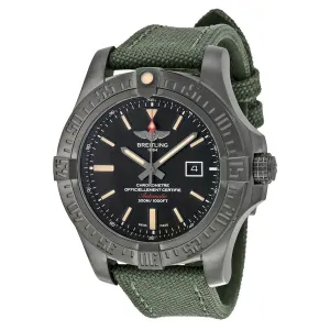 Breitling Avenger Blackbird Automatic Black Dial Green Canvas Strap Men's Watch V1731010-BD12GRFT V1731010-BD12-105W-M20BASA.1