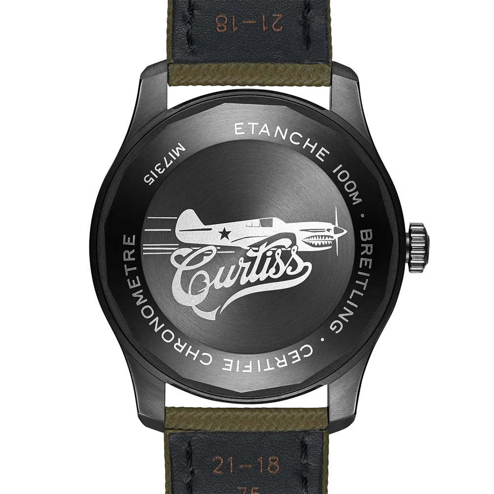 Breitling Aviator 8 Curtiss Warhawk Military Black Steel