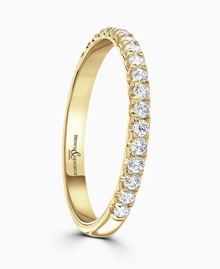 Brown & Newirth Diamond 0.25ct Half Eternity Wedding Band Ring