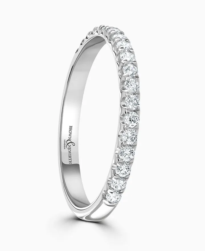Brown & Newirth Diamond 0.25ct Half Eternity Wedding Band Ring