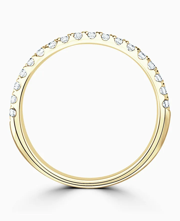 Brown & Newirth Diamond 0.25ct Half Eternity Wedding Band Ring