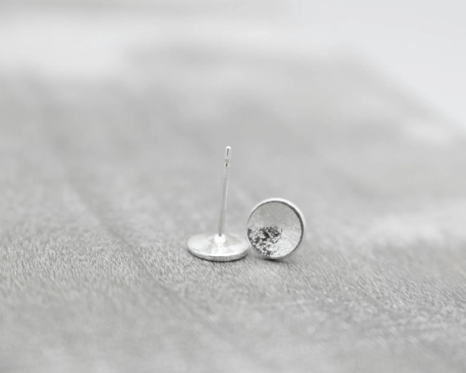 Brushed Silver Studs