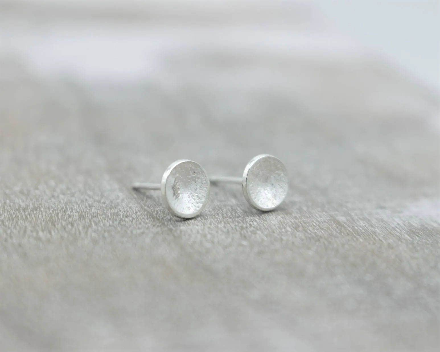 Brushed Silver Studs