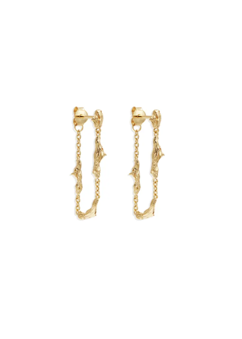 BY CHARLOTTE Drift Chain Earrings - 18k Gold Vermeil
