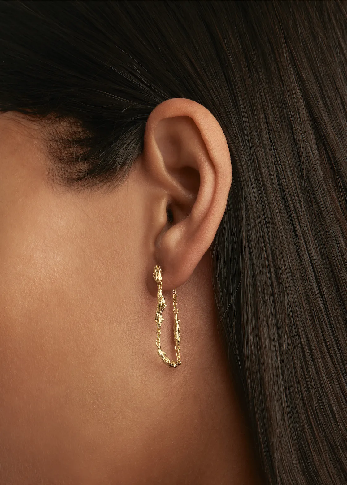 BY CHARLOTTE Drift Chain Earrings - 18k Gold Vermeil