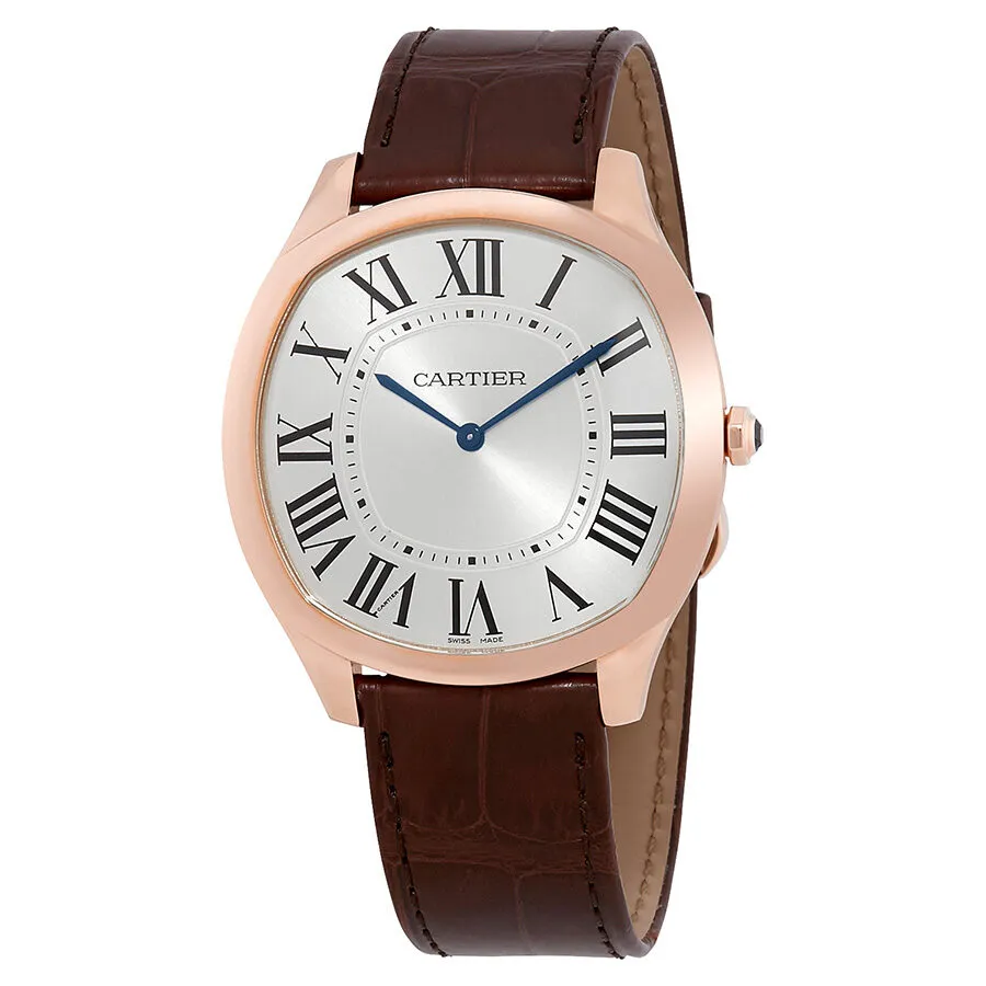 Cartier Drive de Cartier 18kt Rose Gold Extra-Flat Men's Hand Wound Watch WGNM0006