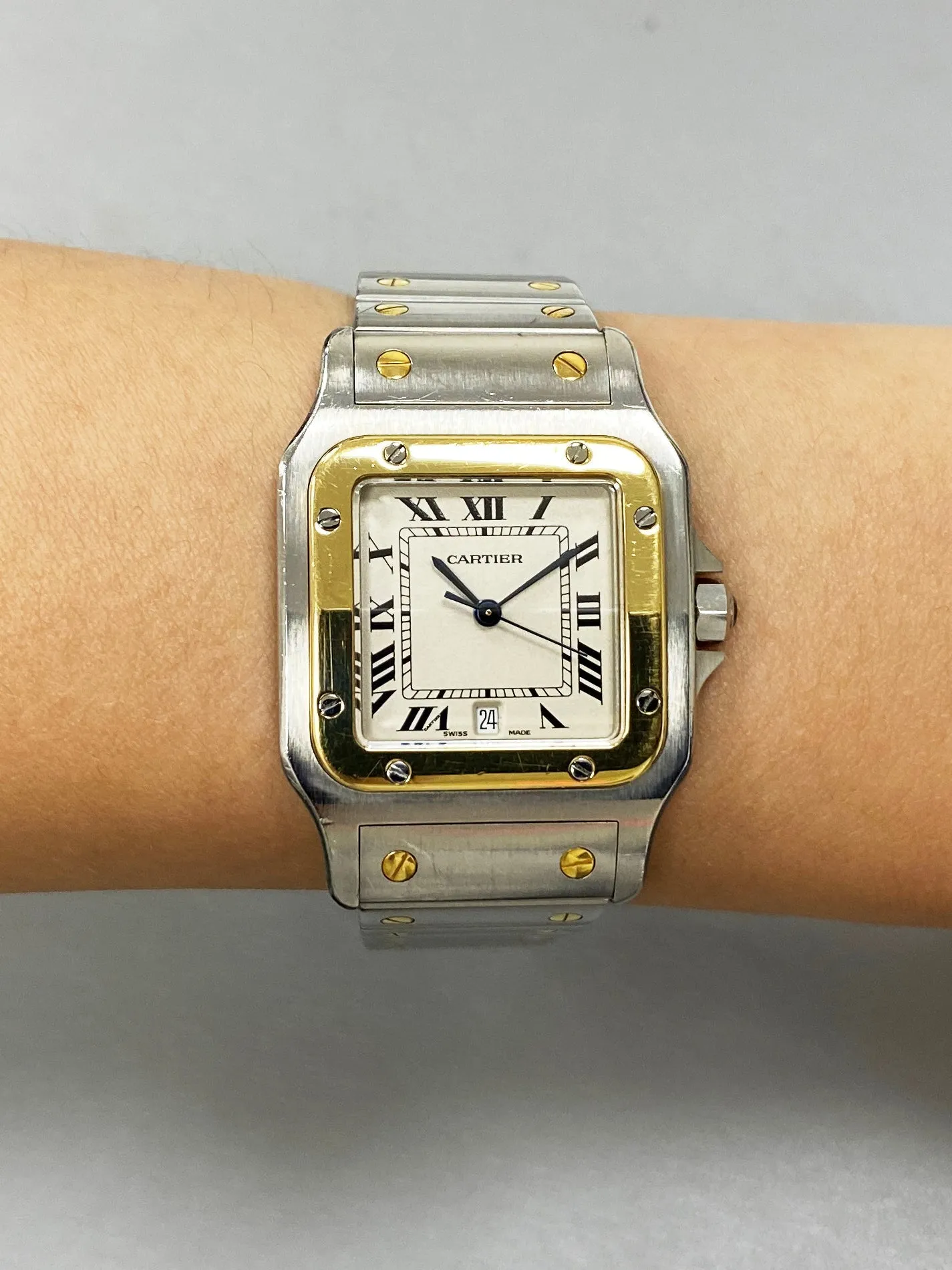 Cartier Santos Galbee 187901 Two Tone Watch