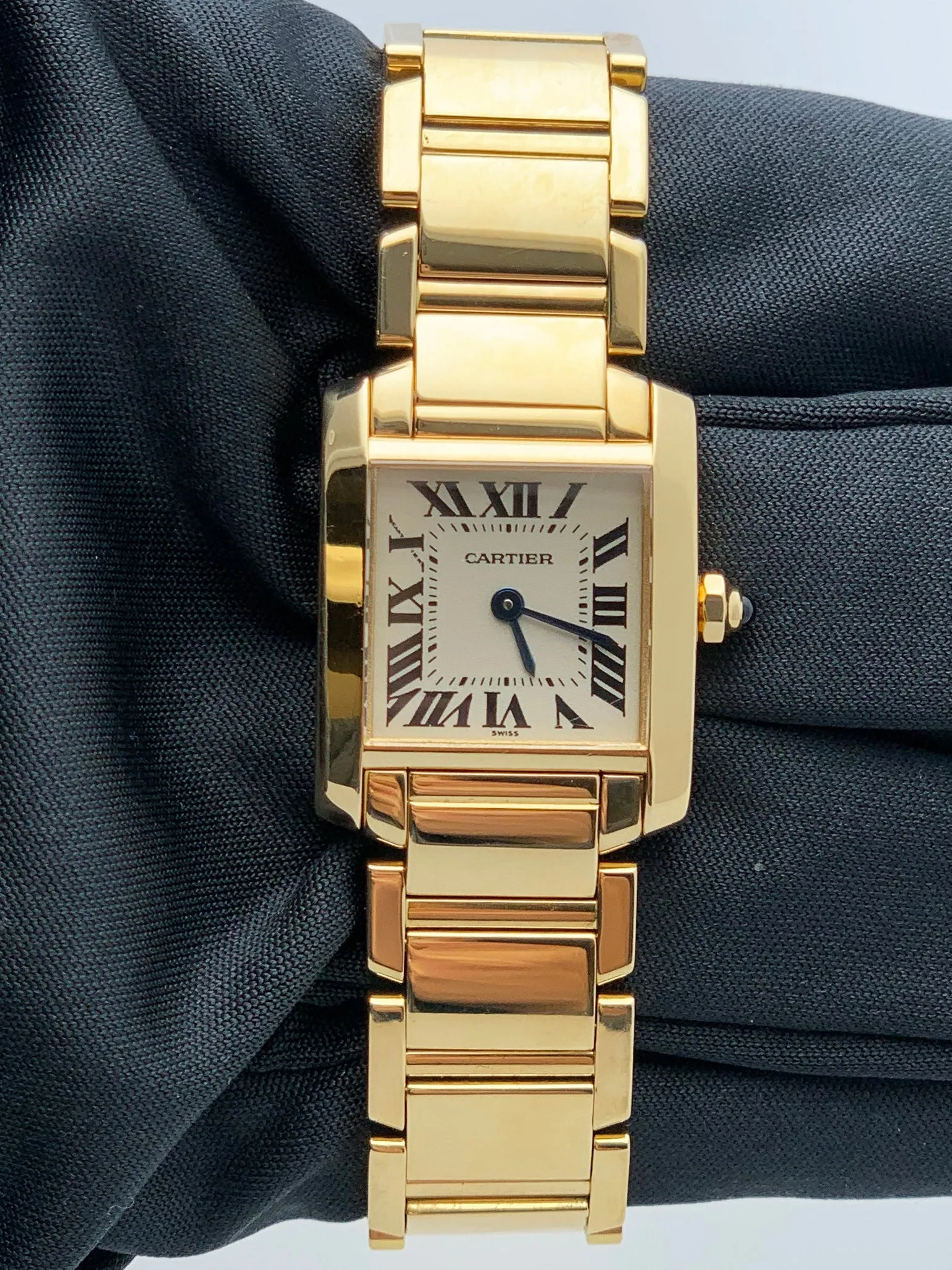 Cartier Tank Francaise 1820 18K Yellow Gold Ladies Watch