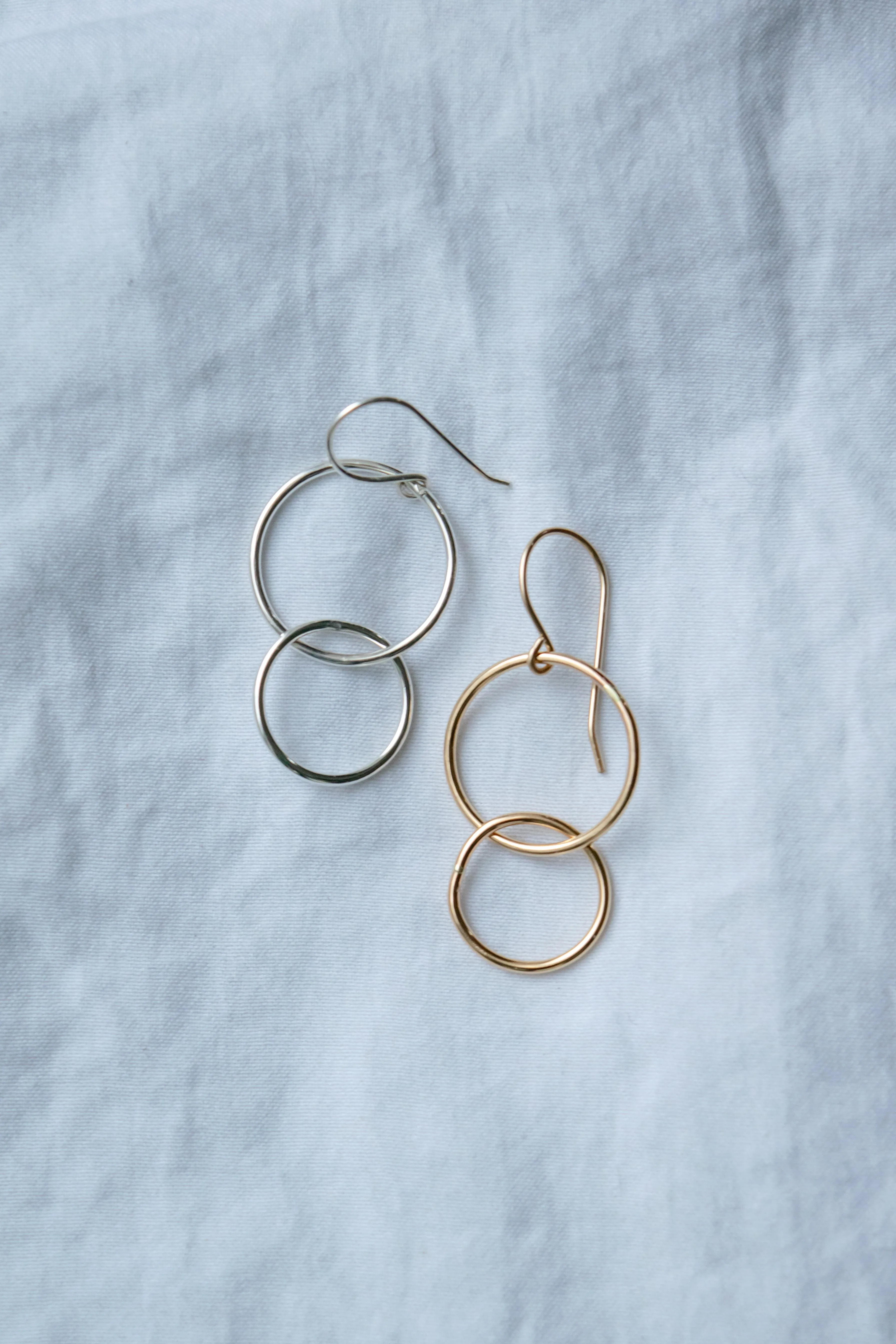 Cascade Circle Drop Earrings