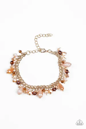 Catwalk Crawl Gold Paparazzi Bracelet