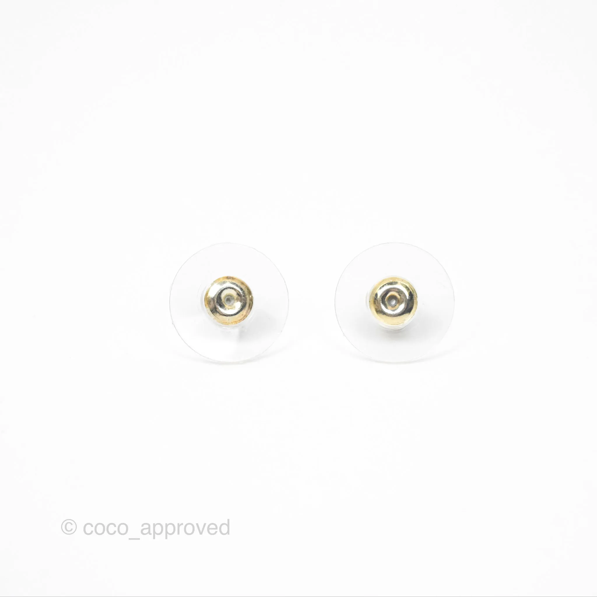 Chanel CC Crystal Lucky 4-Leaf Clovers Earrings Silver Tone 23S