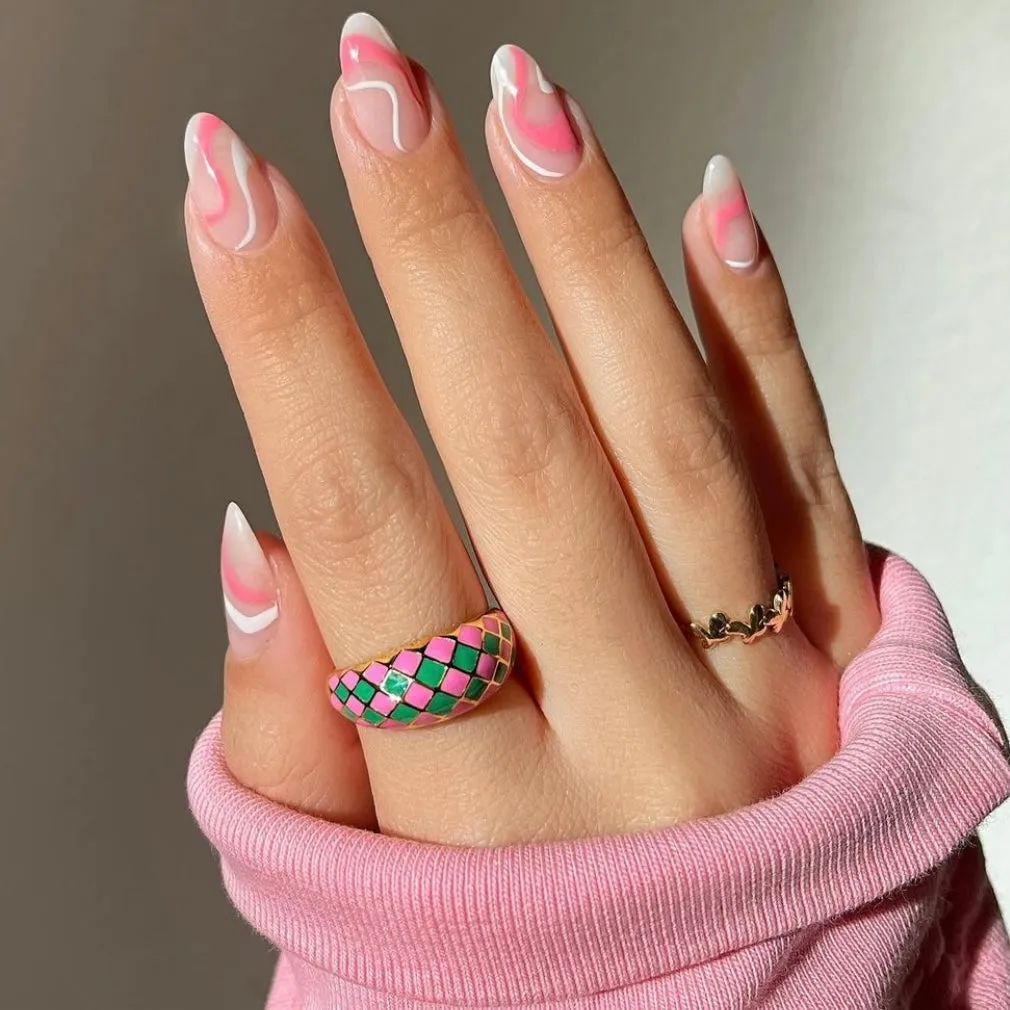 Checker Rings - Blue Set of 2
