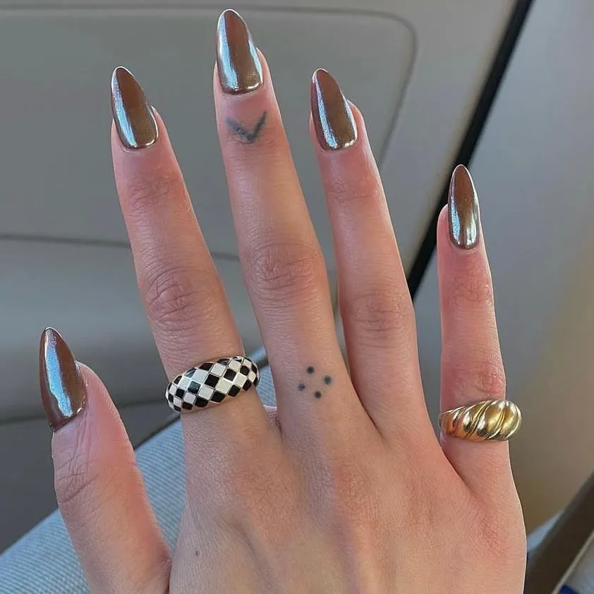 Checker Rings - Blue Set of 2