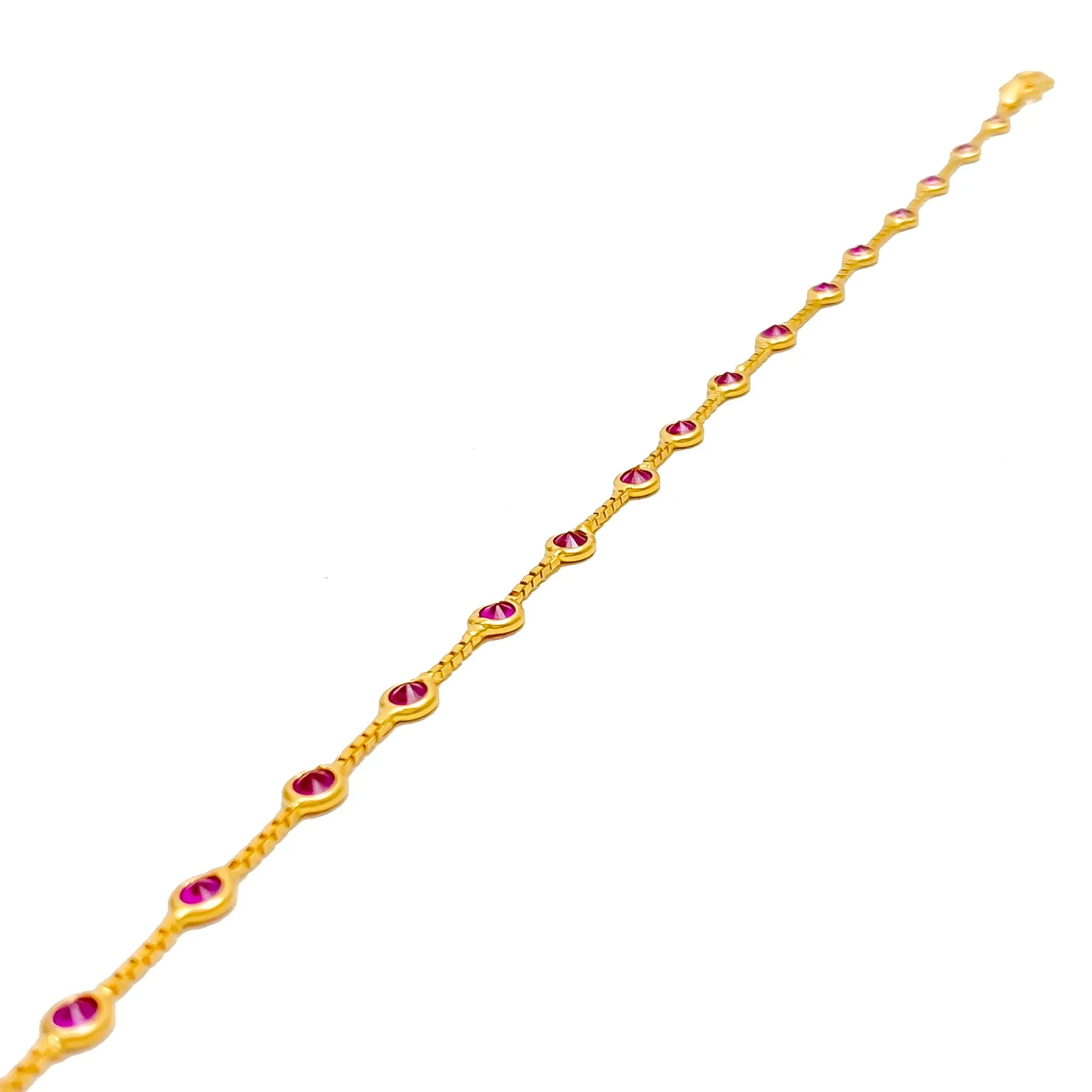 Chic Radiant 22k Gold CZ Bracelet