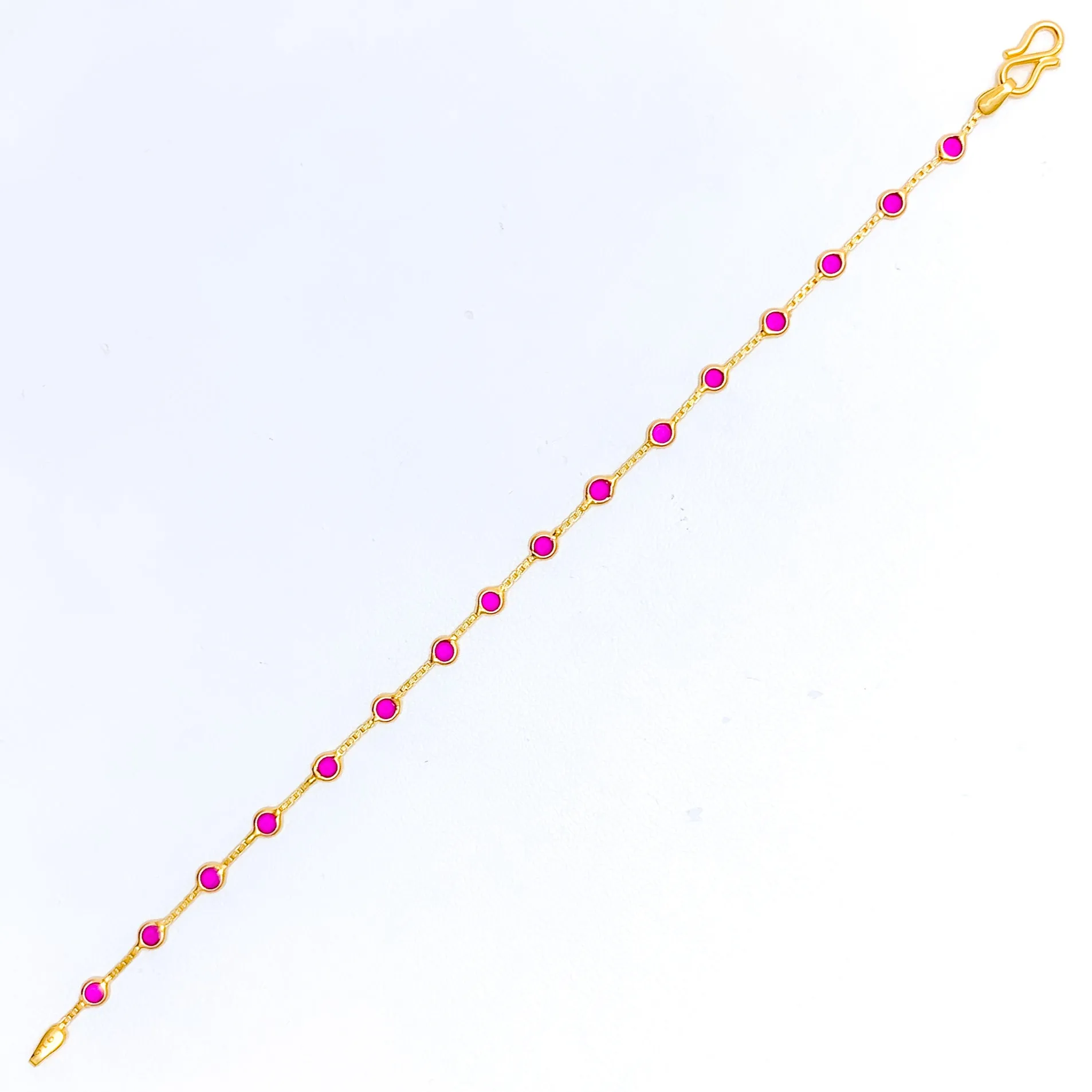 Chic Radiant 22k Gold CZ Bracelet