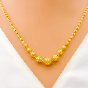 Chic Timeless Striped 22k Gold Lara Necklace Set