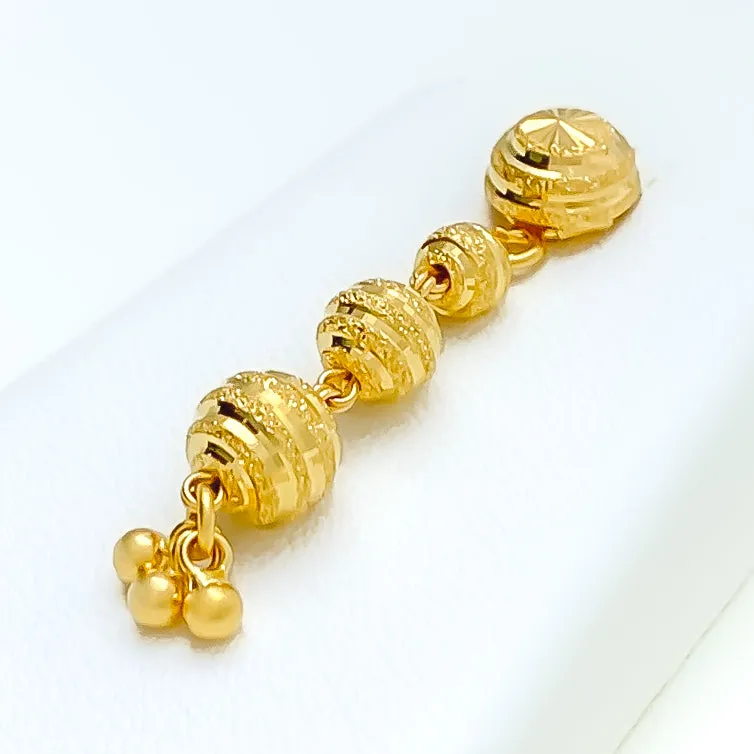 Chic Timeless Striped 22k Gold Lara Necklace Set