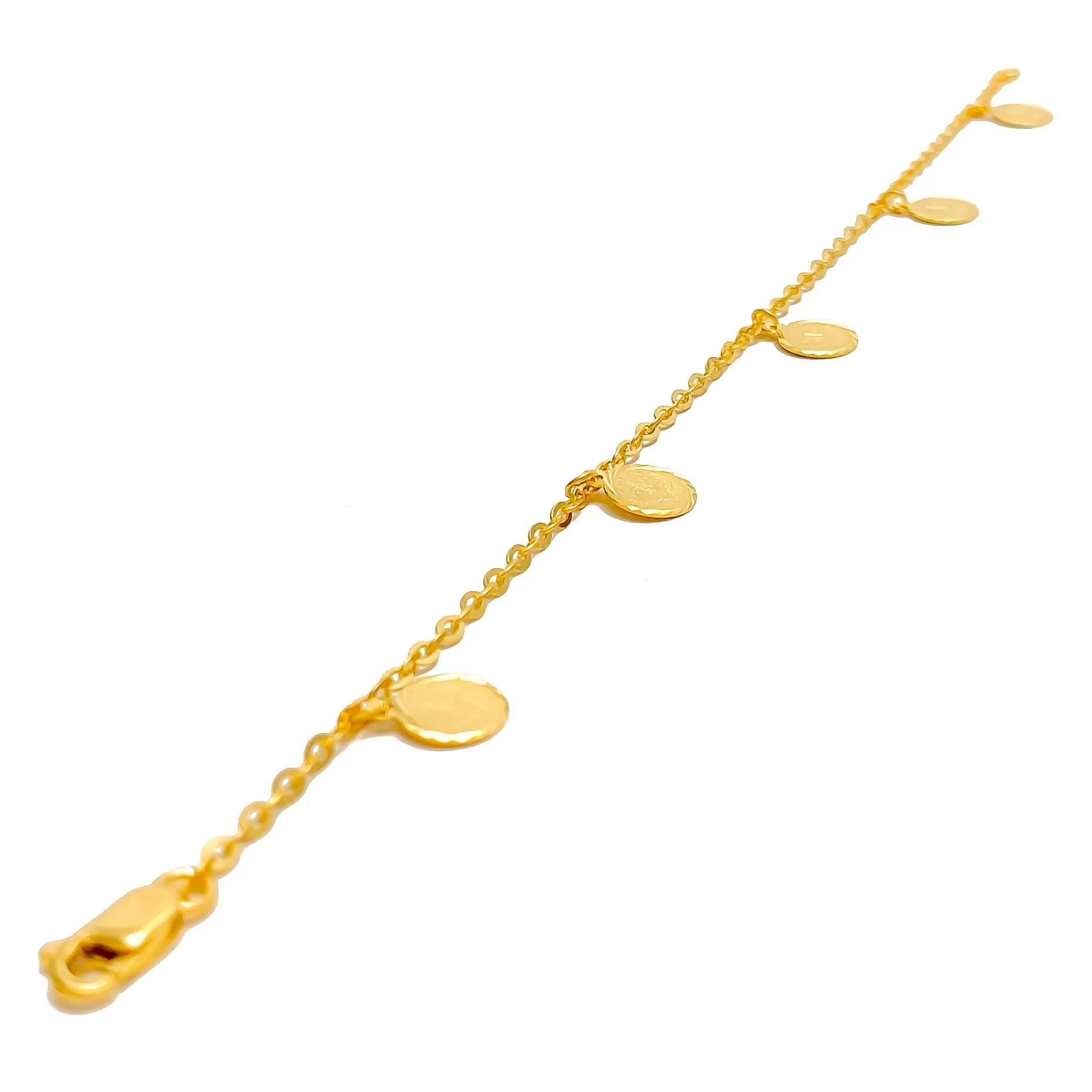 Classic Alluring 21k Gold Coin Bracelet