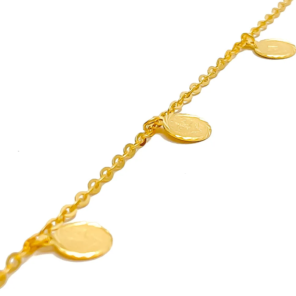Classic Alluring 21k Gold Coin Bracelet