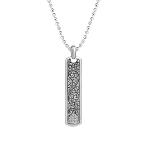 Classic Samurai Tag Necklace With Chain