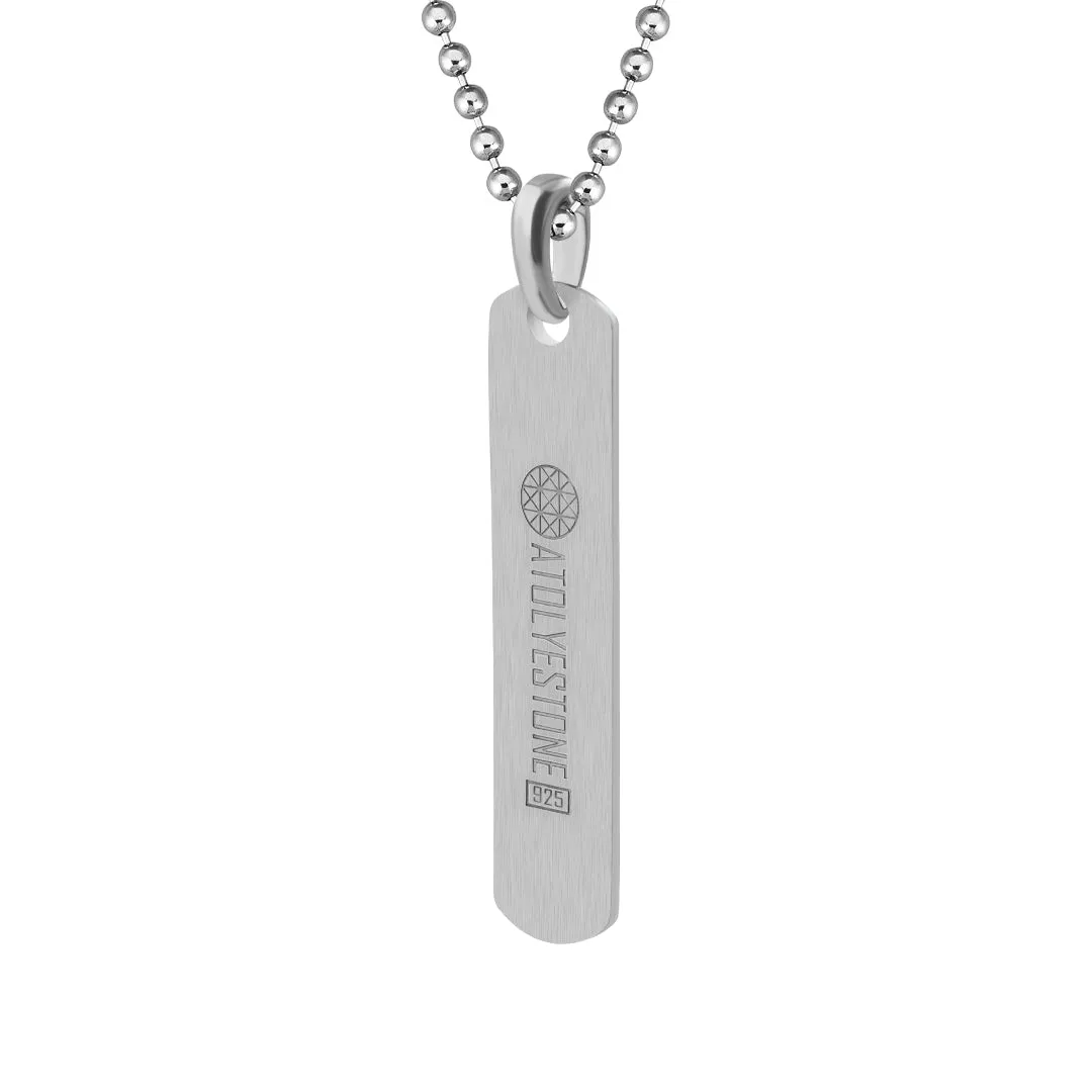 Classic Samurai Tag Necklace With Chain