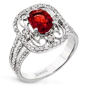 Color Ring in 18k Gold with Diamonds