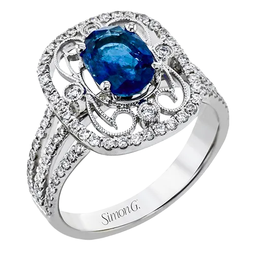 Color Ring in 18k Gold with Diamonds