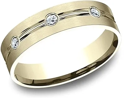 Comfort Fit Diamond Wedding Band- 6mm