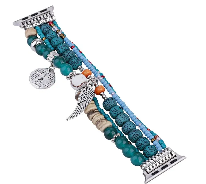 Compatible with iWatch Apple Watch Jewelry Band: Apple Watch Series 7/6/5, SE, Bohemian Wing Accessories, Watch Decoration Accessories  C-240520-3