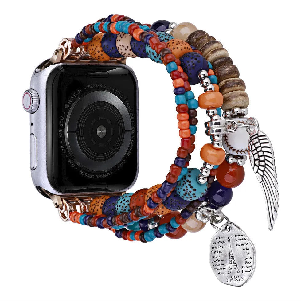 Compatible with iWatch Apple Watch Jewelry Band: Apple Watch Series 7/6/5, SE, Bohemian Wing Accessories, Watch Decoration Accessories  C-240520-3