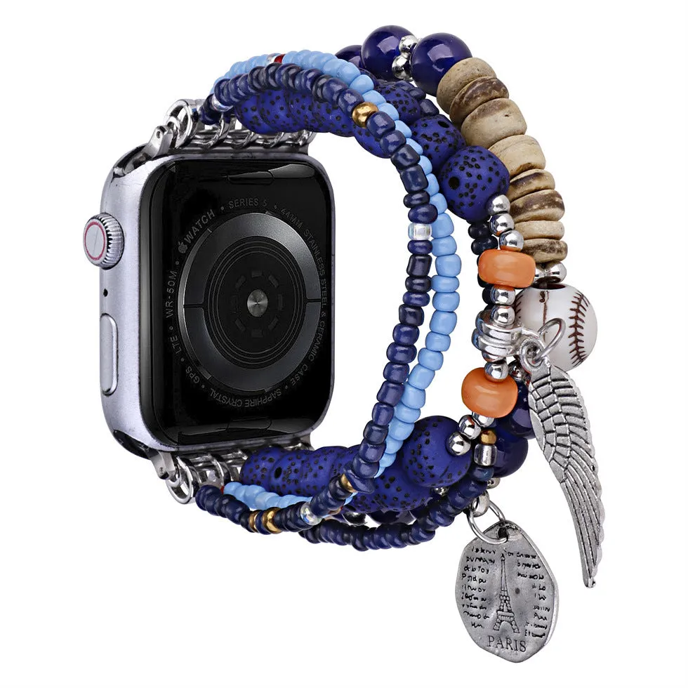 Compatible with iWatch Apple Watch Jewelry Band: Apple Watch Series 7/6/5, SE, Bohemian Wing Accessories, Watch Decoration Accessories  C-240520-3