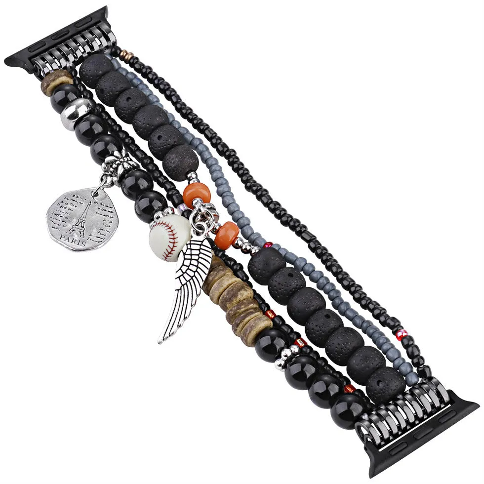 Compatible with iWatch Apple Watch Jewelry Band: Apple Watch Series 7/6/5, SE, Bohemian Wing Accessories, Watch Decoration Accessories  C-240520-3