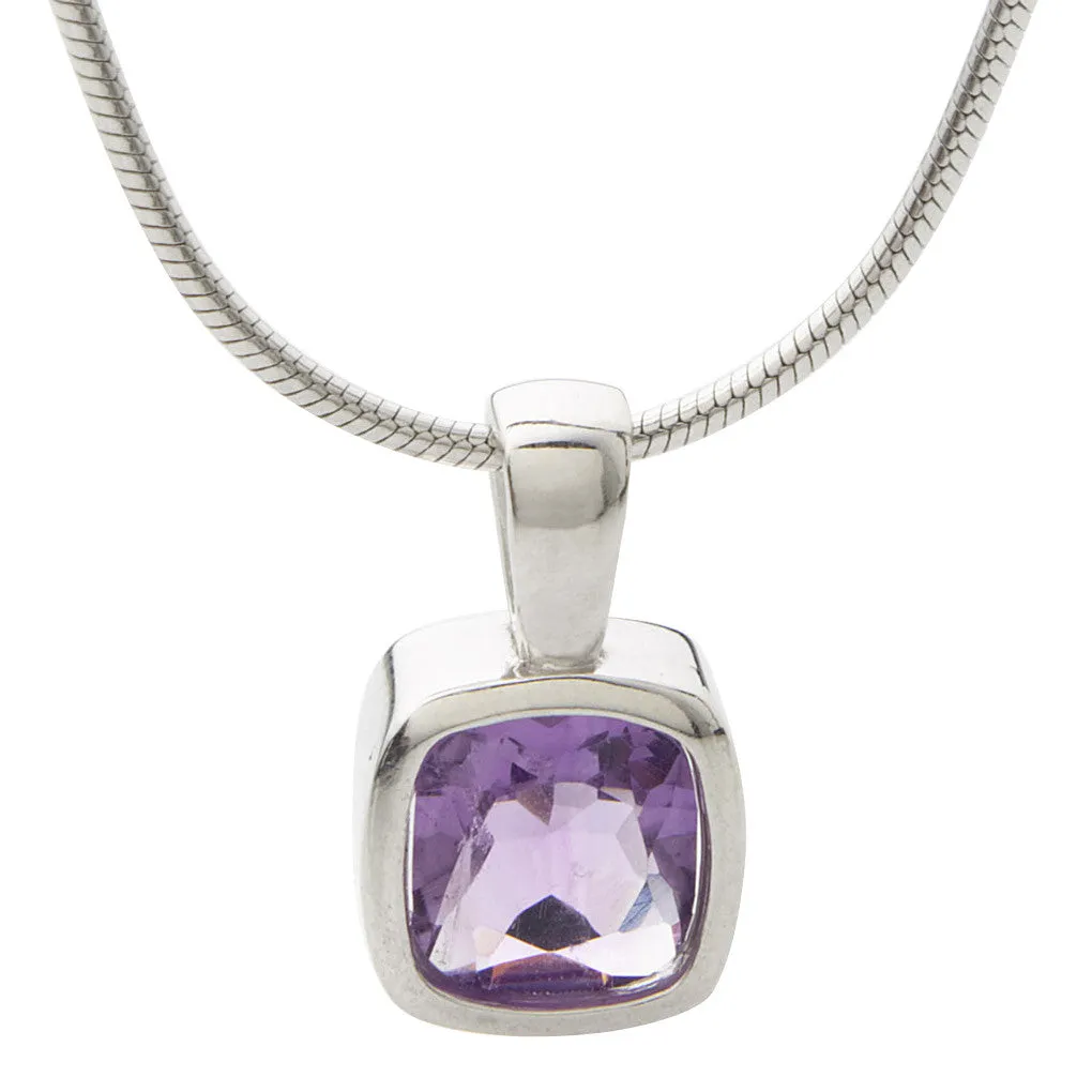 Cushion-Cut Amethyst Necklace