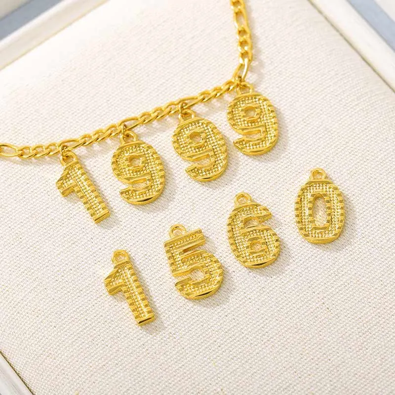 Custom Digital Year Anklet Personalized Gold Ankle Bracelet