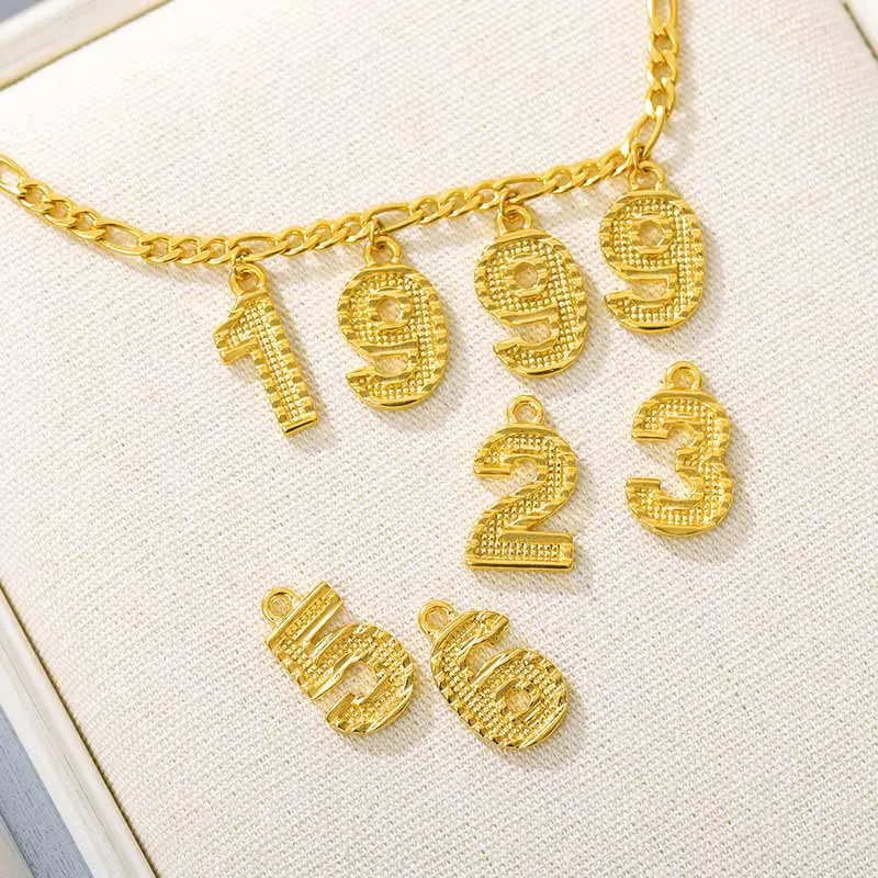 Custom Digital Year Anklet Personalized Gold Ankle Bracelet