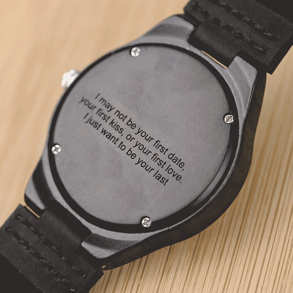 Customized Wood & Leather Watches Personalized Photo Quartz Watches