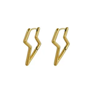 Cut out Metal Lightning Bolts Earrings | Erika Williner Designs