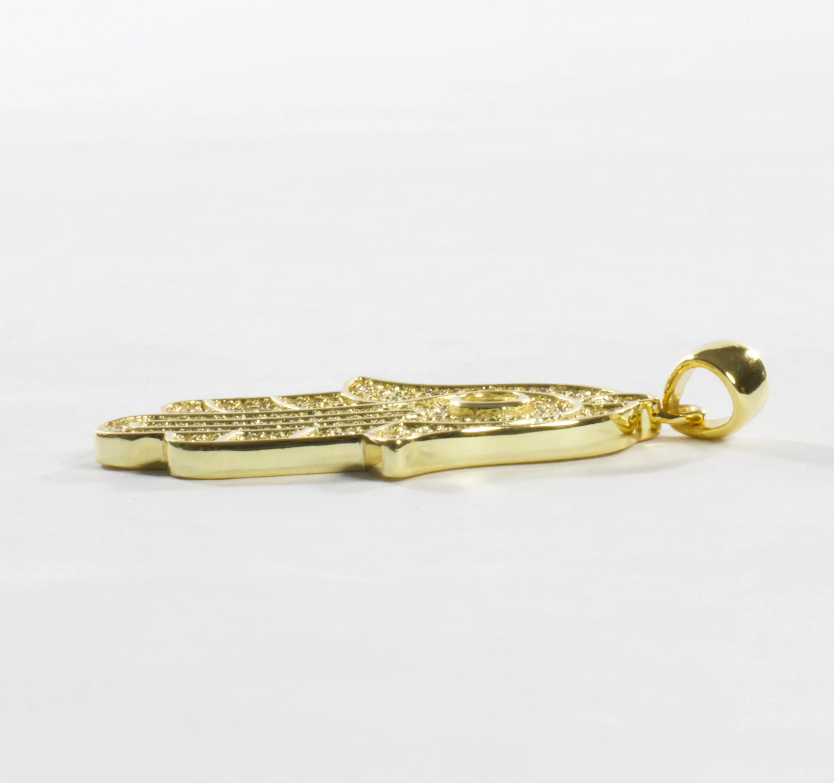 CZ Hamsa Charm Pendant