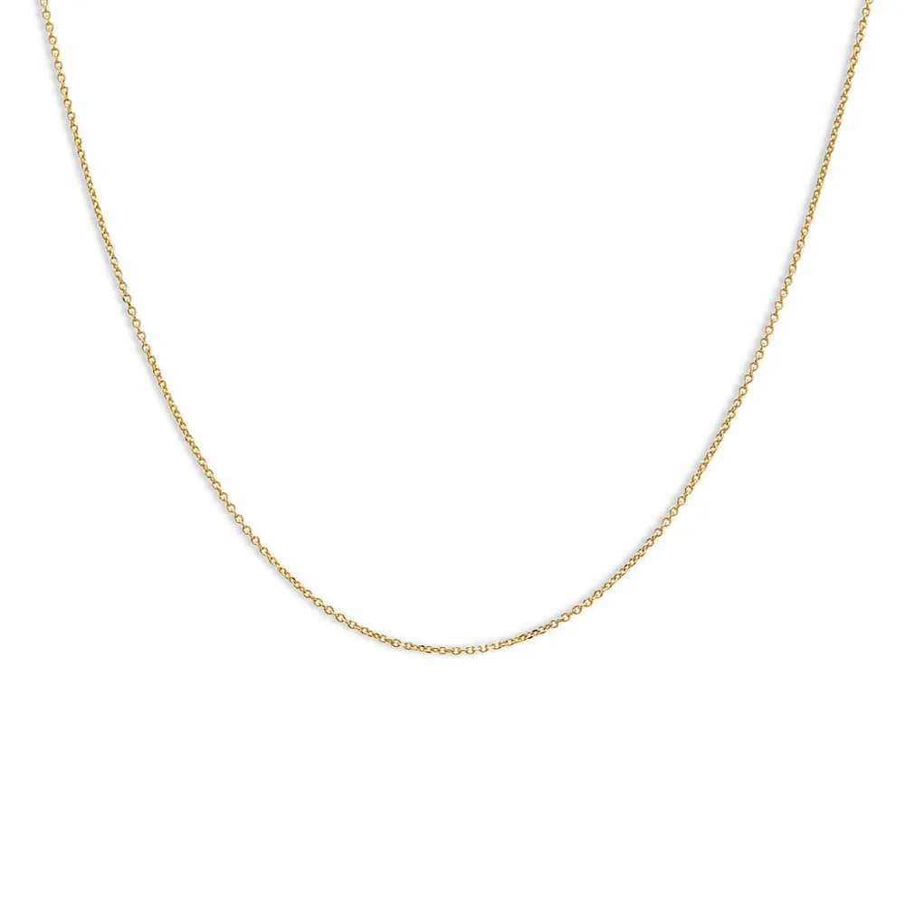 Dainty Cable Chain Necklace 14K