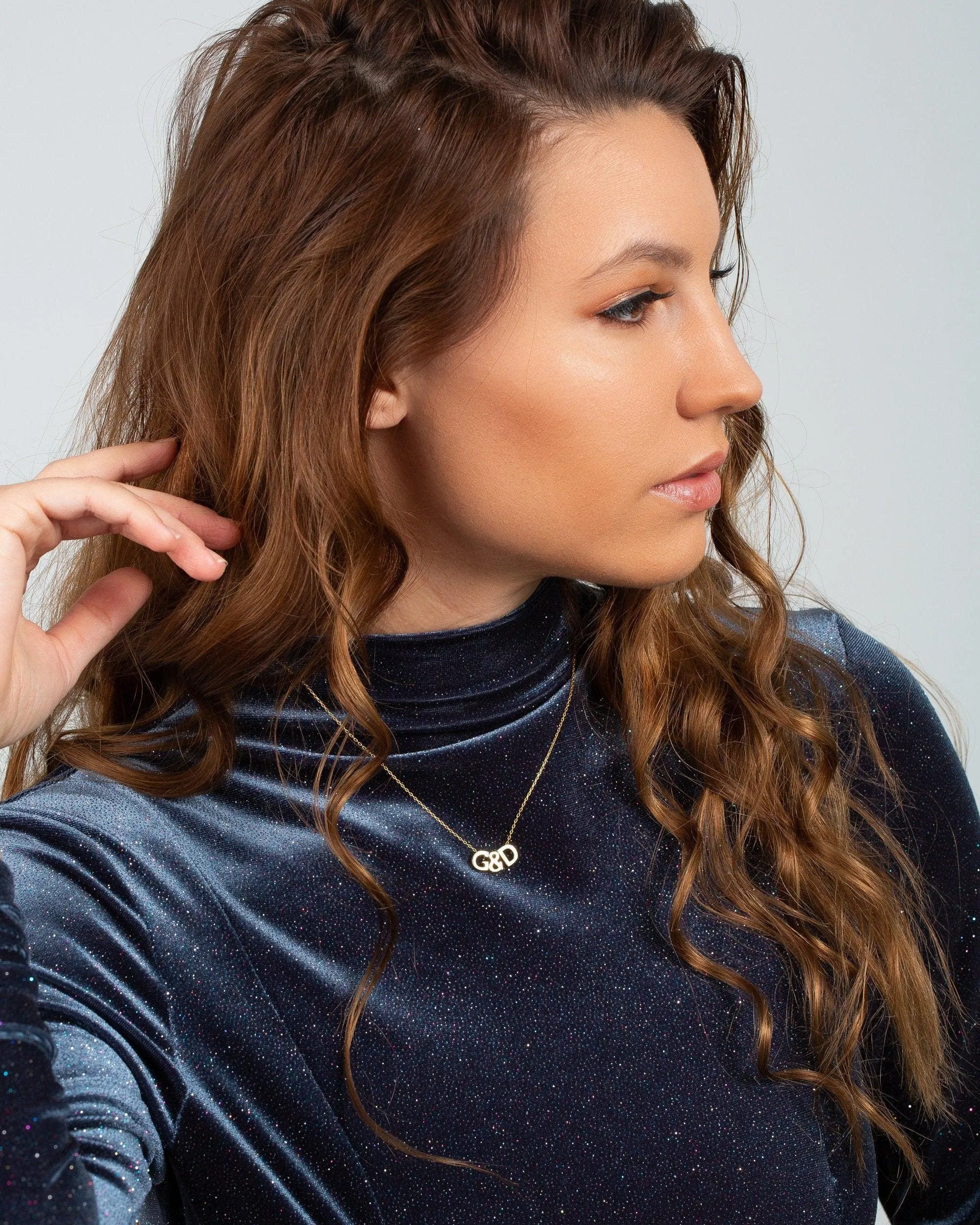 Dainty Initials Necklace - 18K Gold Vermeil