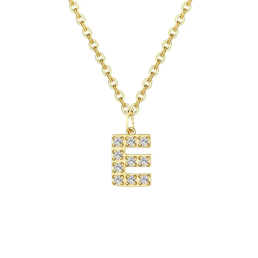 Dainty Zircon Letter Initial, Number, Symbol Chain Necklace