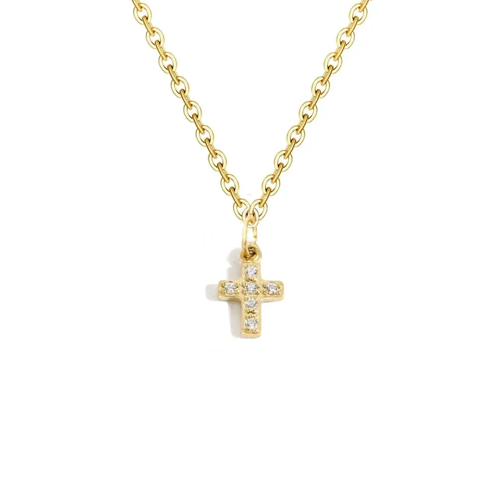 Dainty Zircon Letter Initial, Number, Symbol Chain Necklace