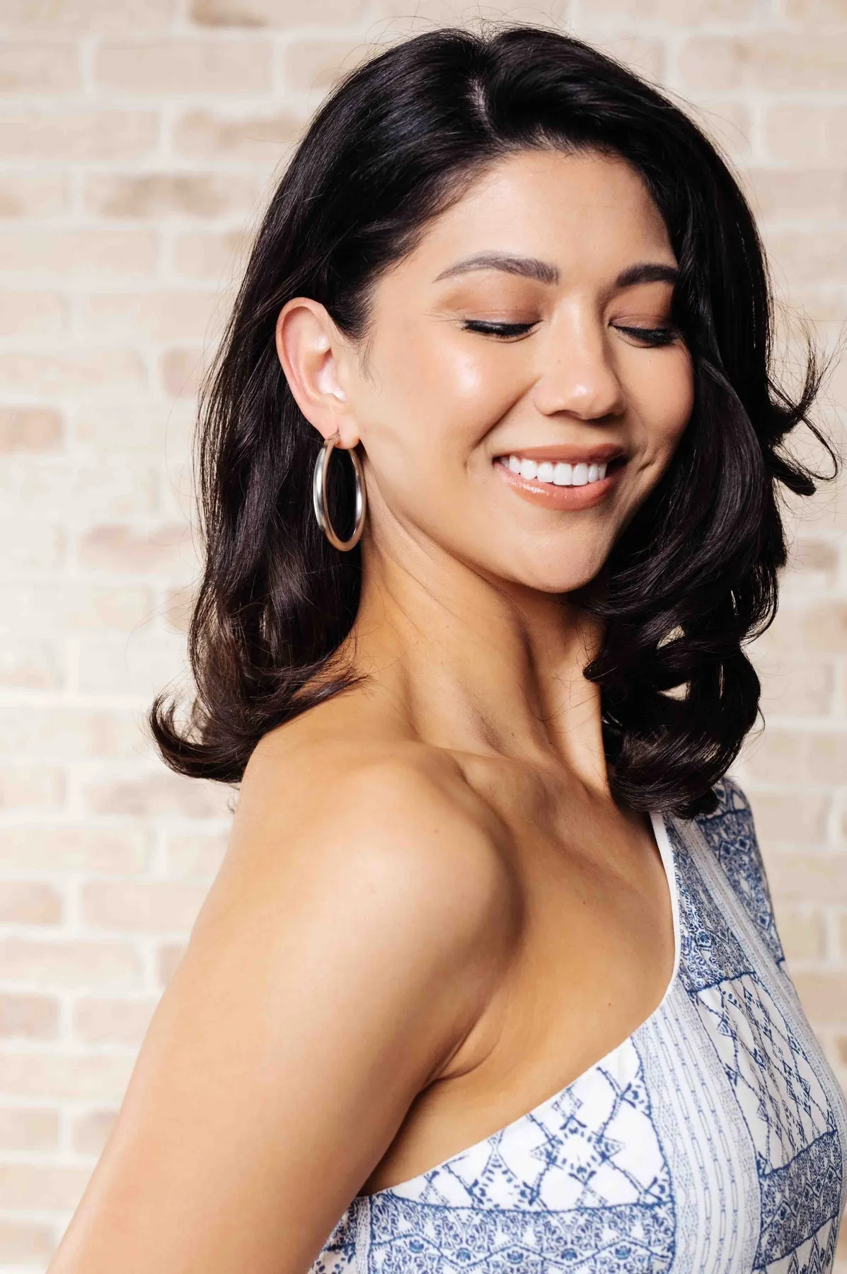 Day To Day Hoop Earrings Set In Silver
