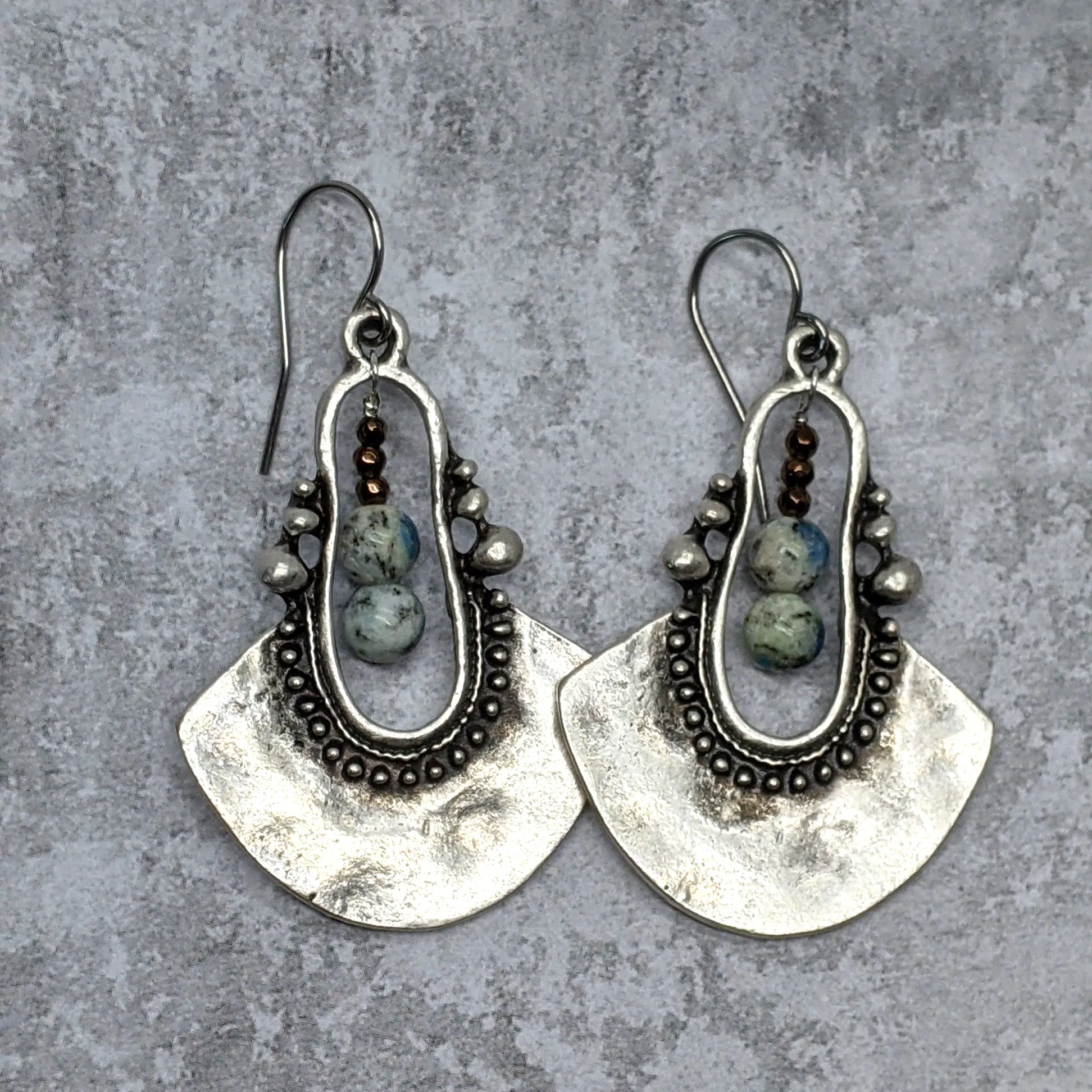 Delta Azurite Drop Earrings