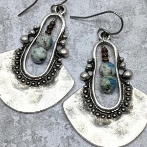 Delta Azurite Drop Earrings