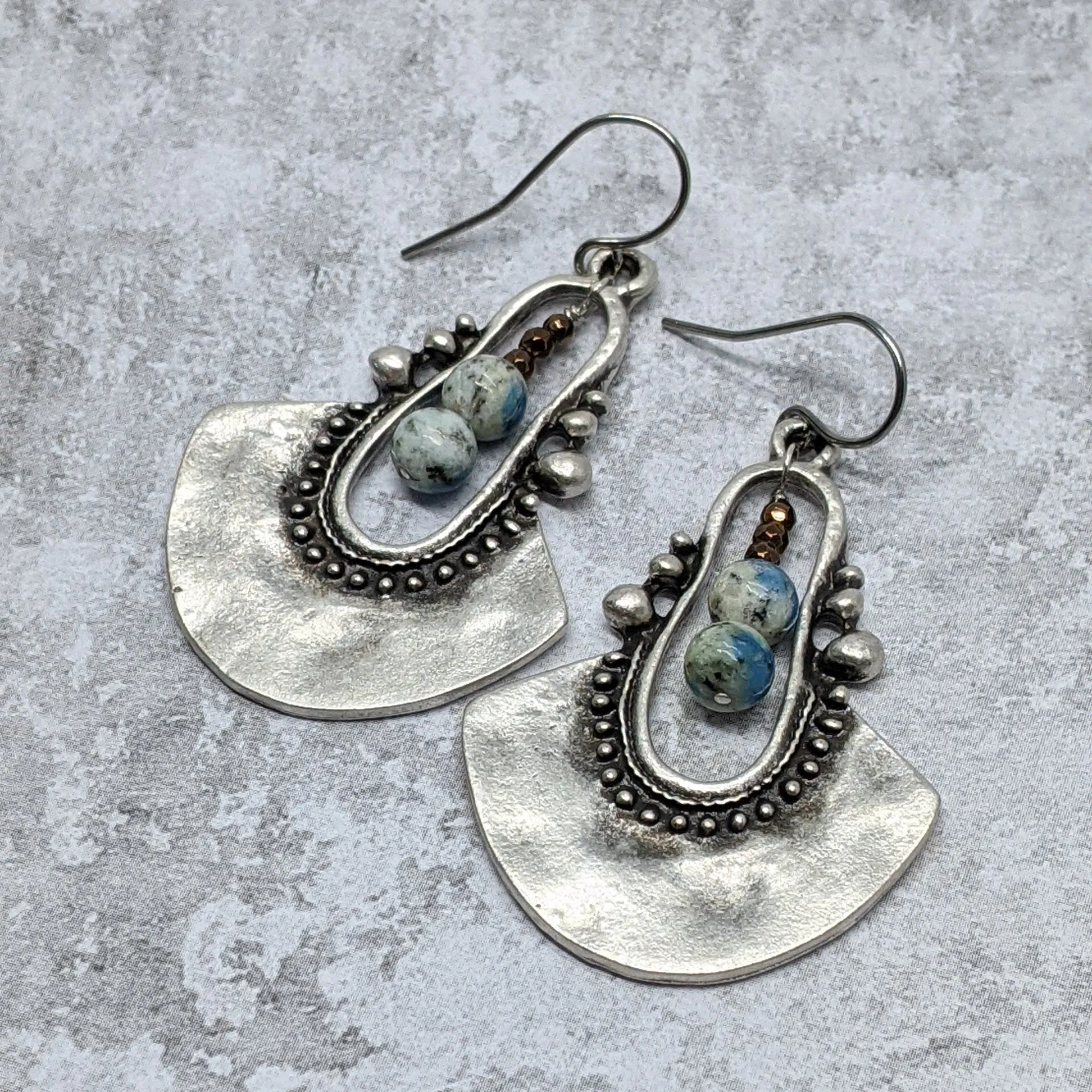Delta Azurite Drop Earrings