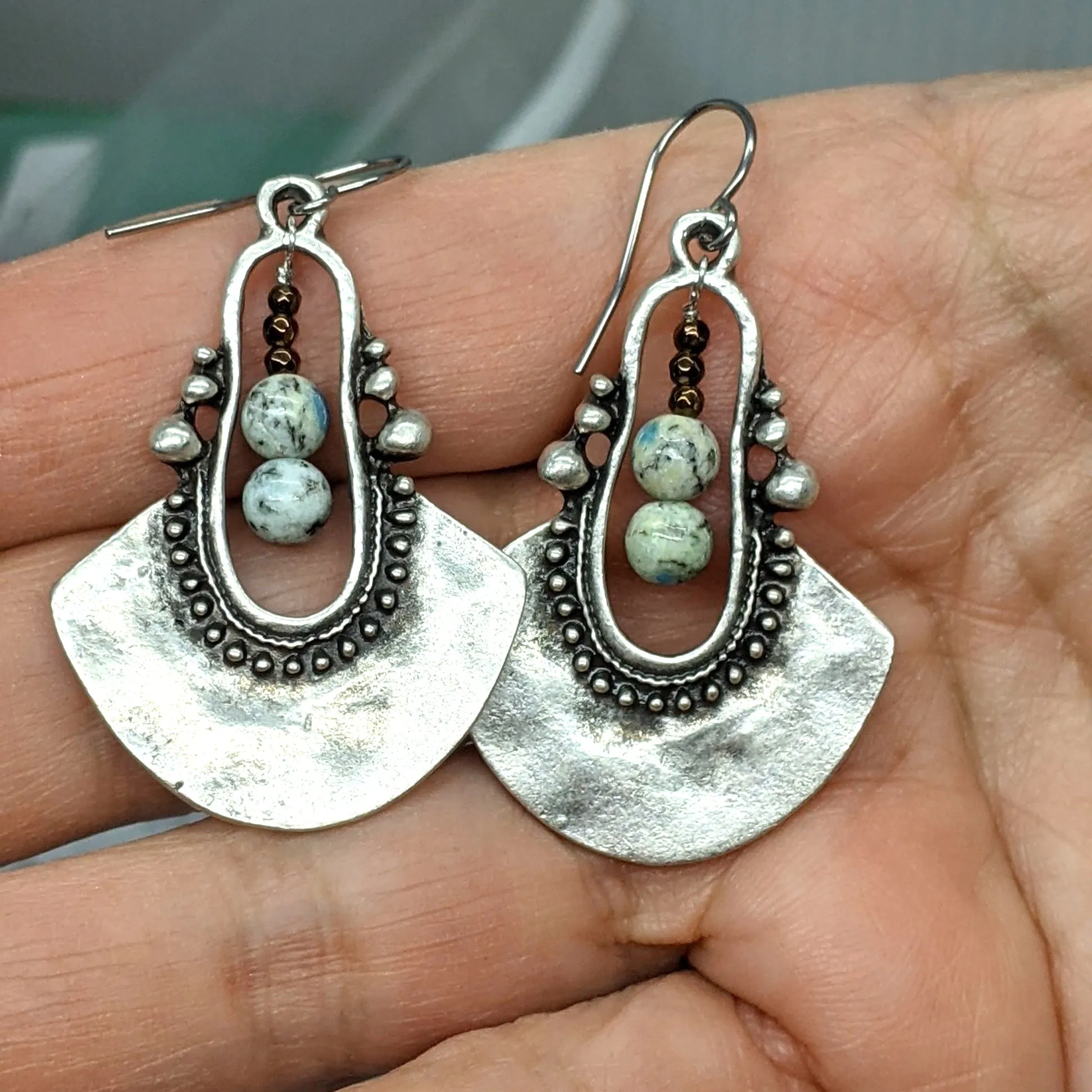 Delta Azurite Drop Earrings